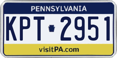 PA license plate KPT2951