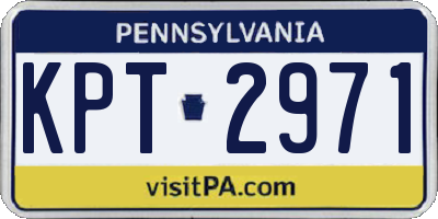 PA license plate KPT2971