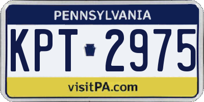 PA license plate KPT2975