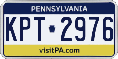 PA license plate KPT2976