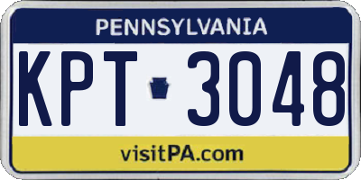 PA license plate KPT3048
