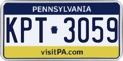 PA license plate KPT3059