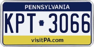 PA license plate KPT3066