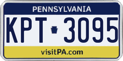 PA license plate KPT3095