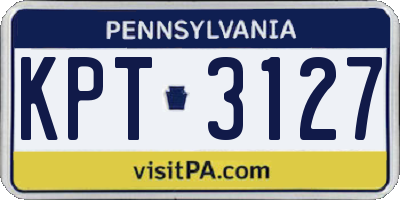 PA license plate KPT3127