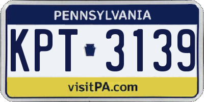 PA license plate KPT3139