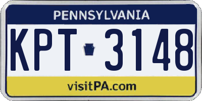 PA license plate KPT3148