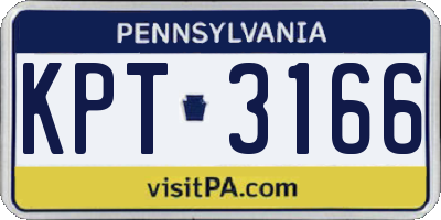 PA license plate KPT3166