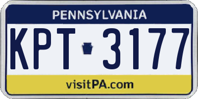 PA license plate KPT3177