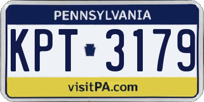 PA license plate KPT3179