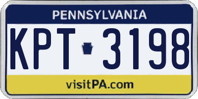 PA license plate KPT3198
