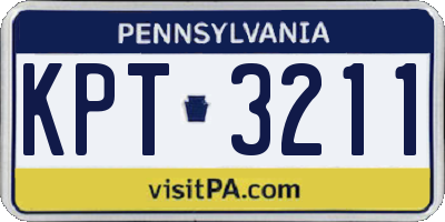 PA license plate KPT3211