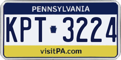 PA license plate KPT3224