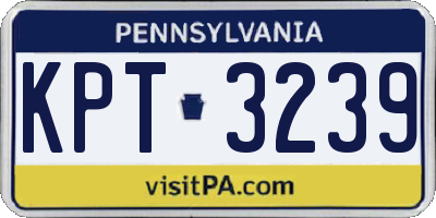 PA license plate KPT3239