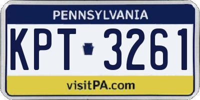 PA license plate KPT3261