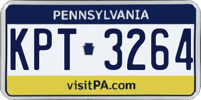 PA license plate KPT3264