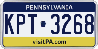 PA license plate KPT3268