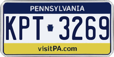 PA license plate KPT3269