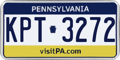 PA license plate KPT3272