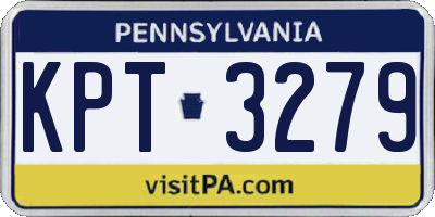 PA license plate KPT3279