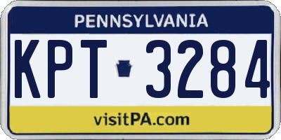 PA license plate KPT3284