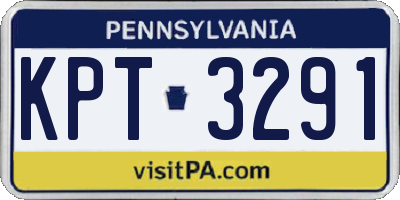 PA license plate KPT3291