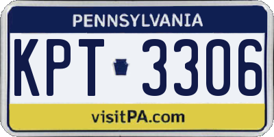 PA license plate KPT3306