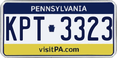 PA license plate KPT3323