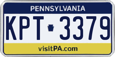 PA license plate KPT3379