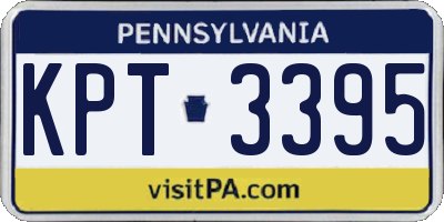 PA license plate KPT3395