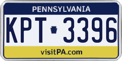 PA license plate KPT3396