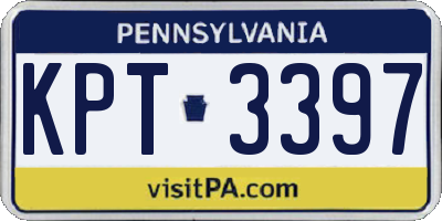 PA license plate KPT3397