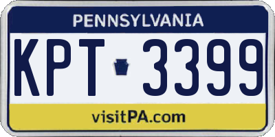 PA license plate KPT3399
