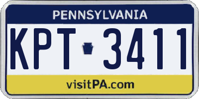 PA license plate KPT3411