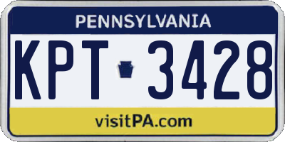 PA license plate KPT3428