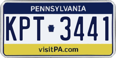 PA license plate KPT3441