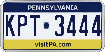 PA license plate KPT3444