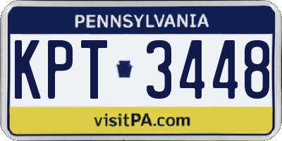 PA license plate KPT3448