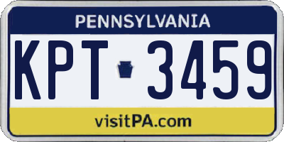 PA license plate KPT3459