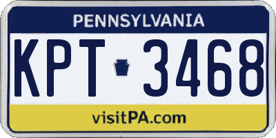 PA license plate KPT3468