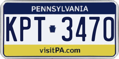 PA license plate KPT3470