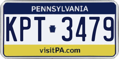 PA license plate KPT3479