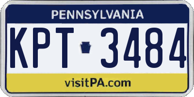 PA license plate KPT3484
