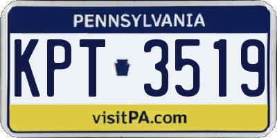 PA license plate KPT3519