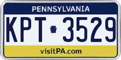 PA license plate KPT3529