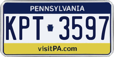 PA license plate KPT3597