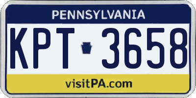 PA license plate KPT3658