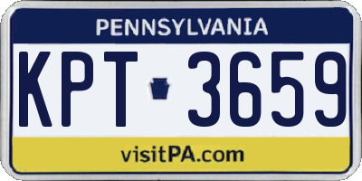 PA license plate KPT3659