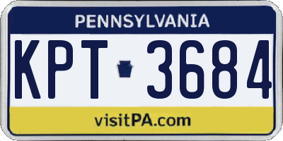 PA license plate KPT3684