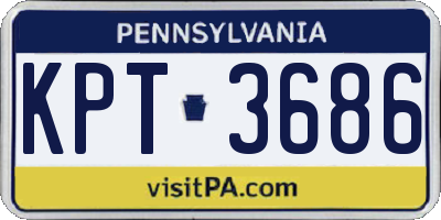 PA license plate KPT3686